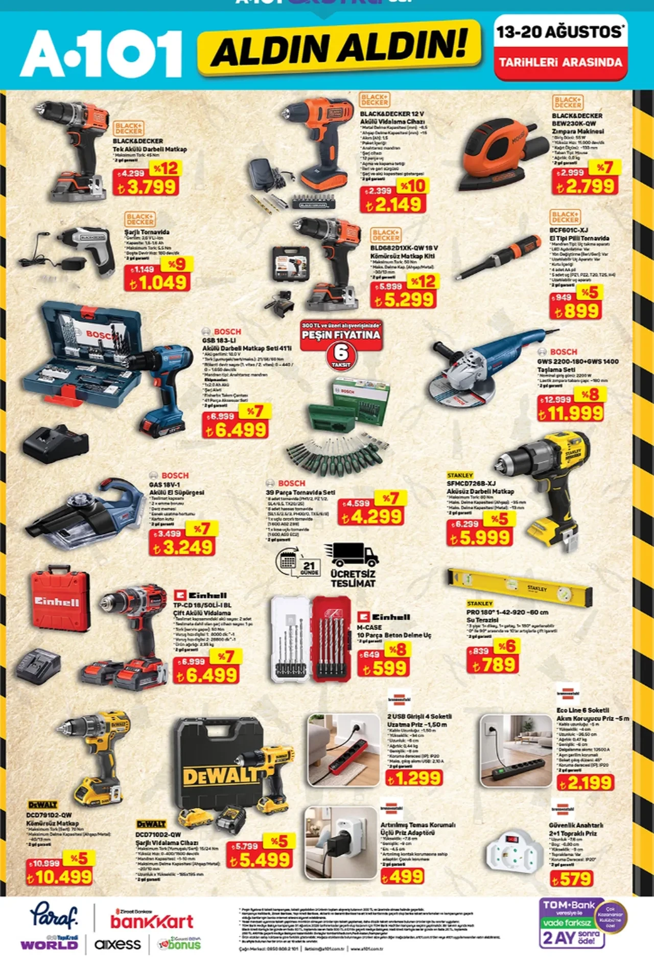 13-20 Ağustos A101 aldın aldın ürünleri satışta! Karavan, tiny house, kano seti ve iPhone 17 geliyor...