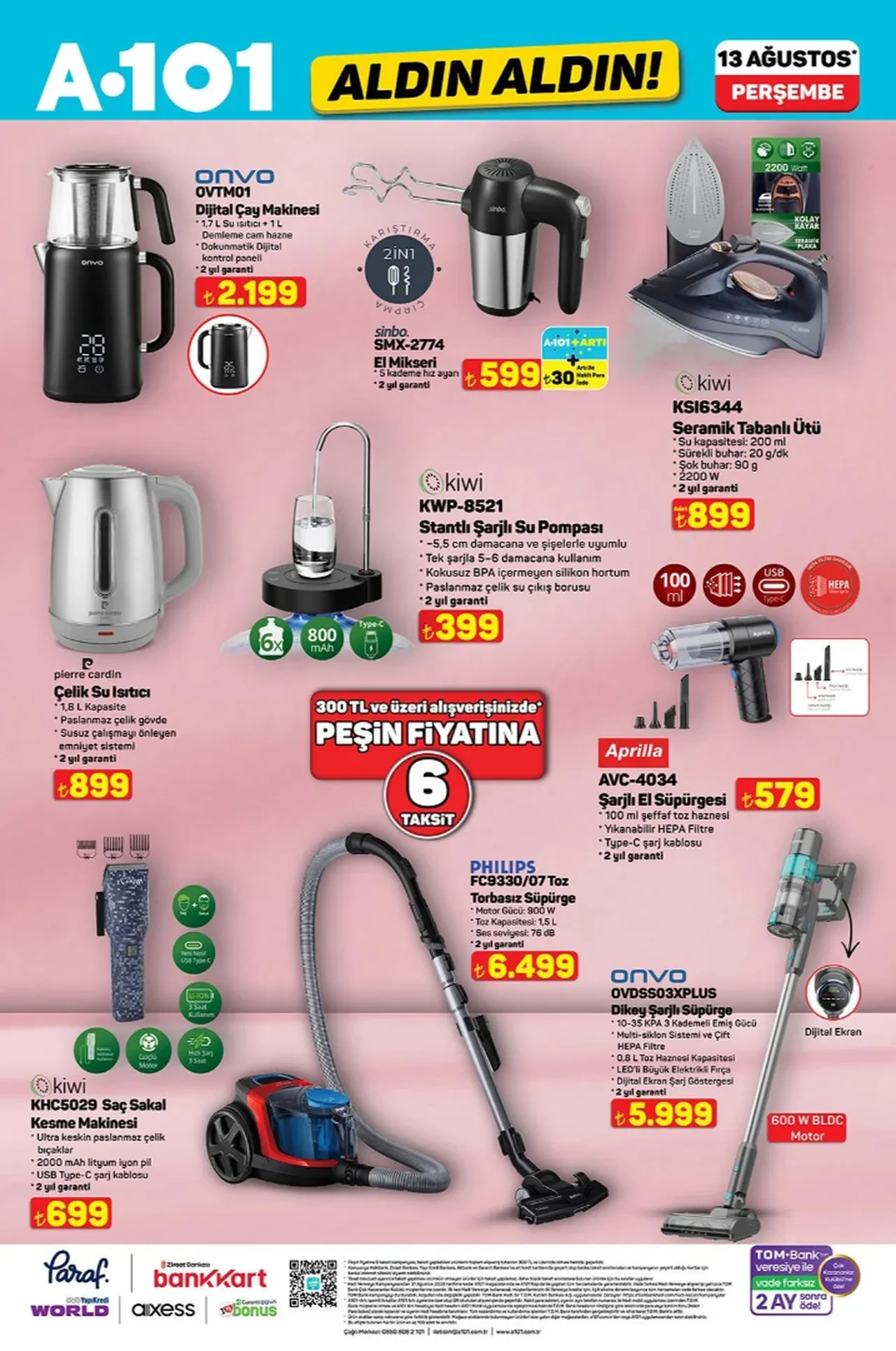 13-20 Ağustos A101 aldın aldın ürünleri satışta! Karavan, tiny house, kano seti ve iPhone 17 geliyor...