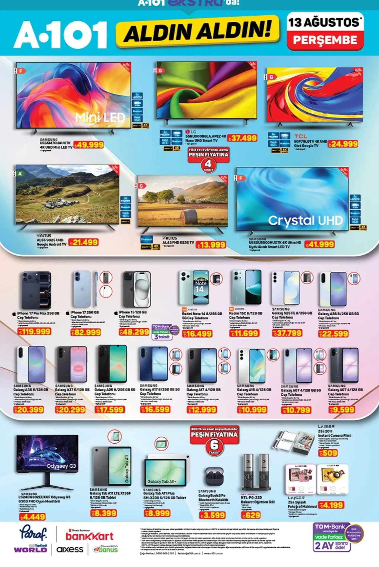 13-20 Ağustos A101 aldın aldın ürünleri satışta! Karavan, tiny house, kano seti ve iPhone 17 geliyor...