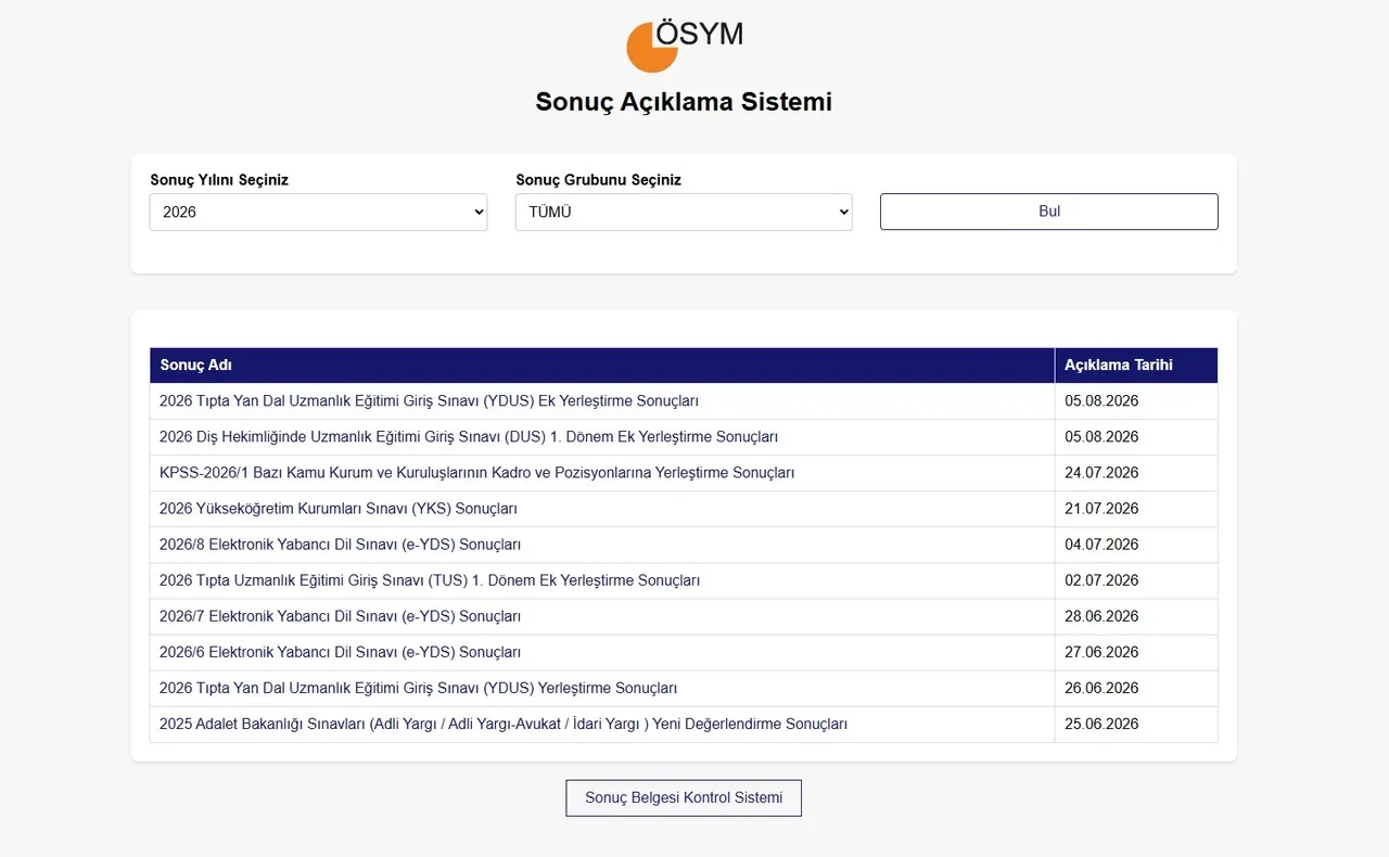 2026 DGS sınav sonuçları sonuc.osym.gov.tr sorgulama ekranı! ÖSYM DGS sonuçları açıklandı mı?