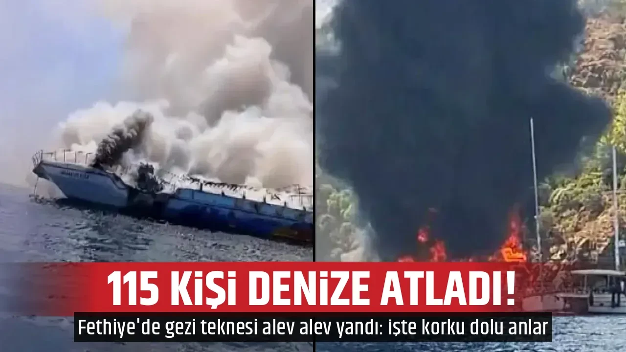 115 KİŞİ DENİZE ATLADI! 
