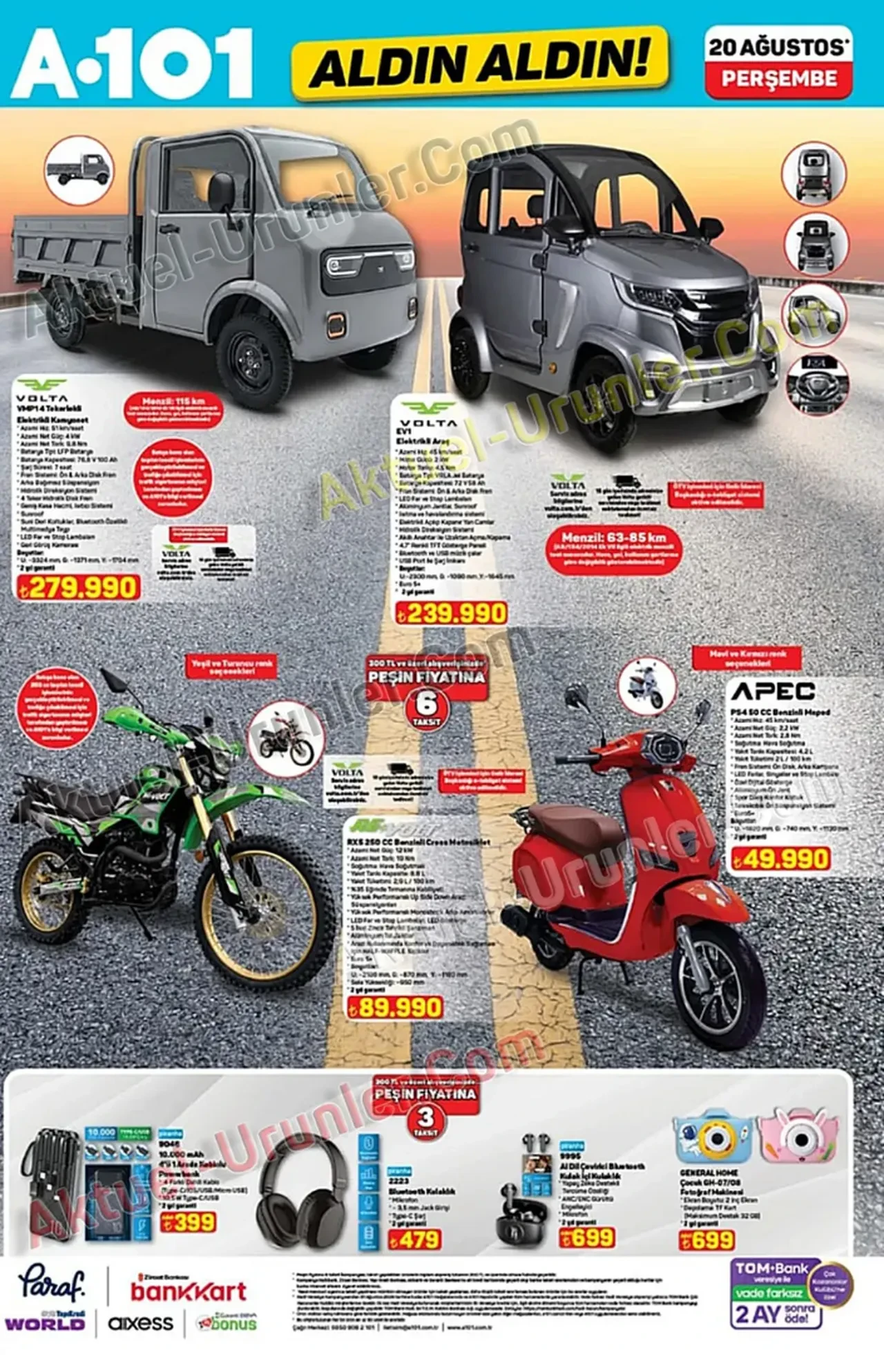 A101 13-20 Ağustos aldın aldın ürünleri raflarda! Lüks saatler, benzinli motosiklet, şişme havuz ve termosifon geliyor... 