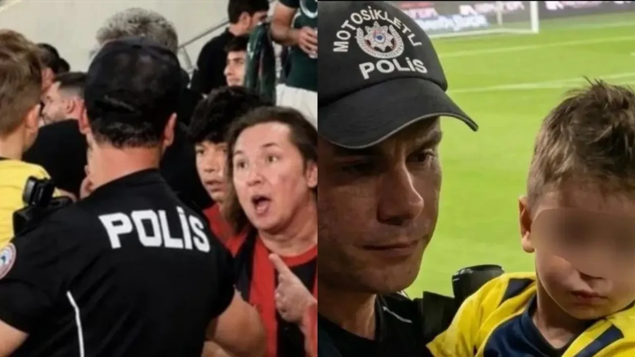 Fenerbahçeli minik taraftarı tribünden çıkartan komiser yardımcısı o anları anlattı: Çocuğun sorduğu sorular yürek burktu