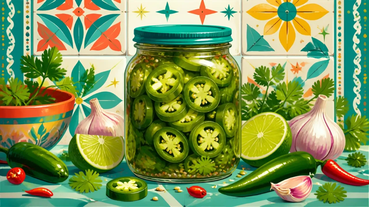 Kavanoz kavanoz jalapeno biber turşusu yaptım! Orijinal tarifi taa Meksika'dan öğrendim