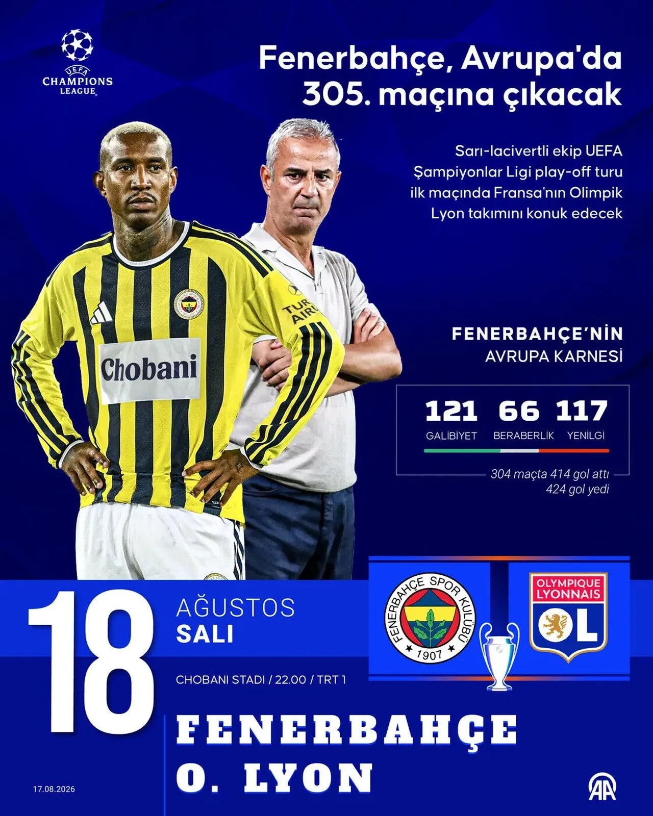 Fenerbahçe Lyon kadrosu! Fenerbahçe Olympique Lyon muhtemel 11