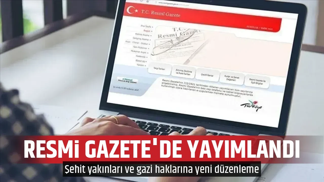 RESMİ GAZETE'DE YAYIMLANDI