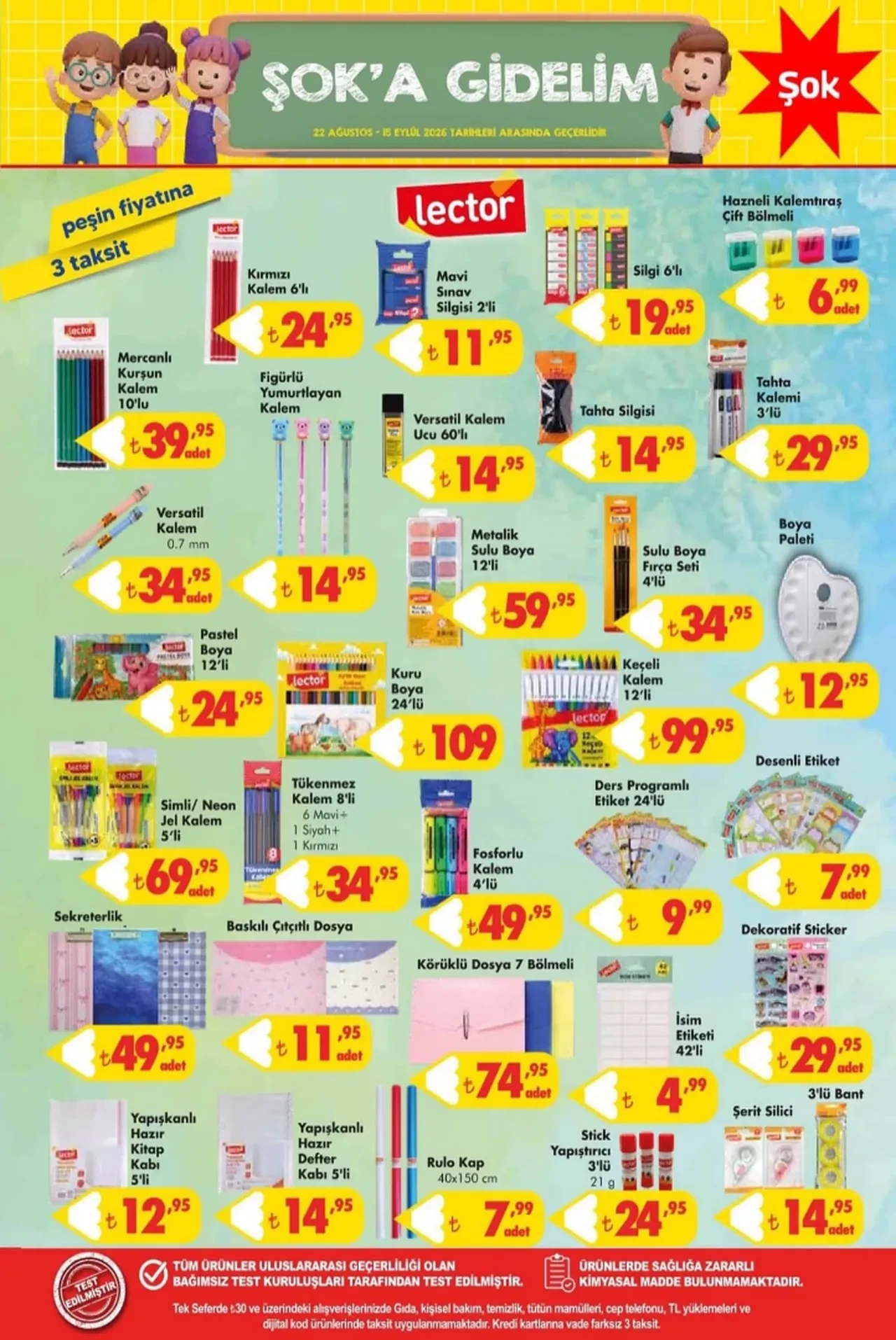 19-22 Ağustos ŞOK okula dönüş ürünleri raflarda! Çanta, defter kalem ve onlarca kırtasiye ürünü geliyor...