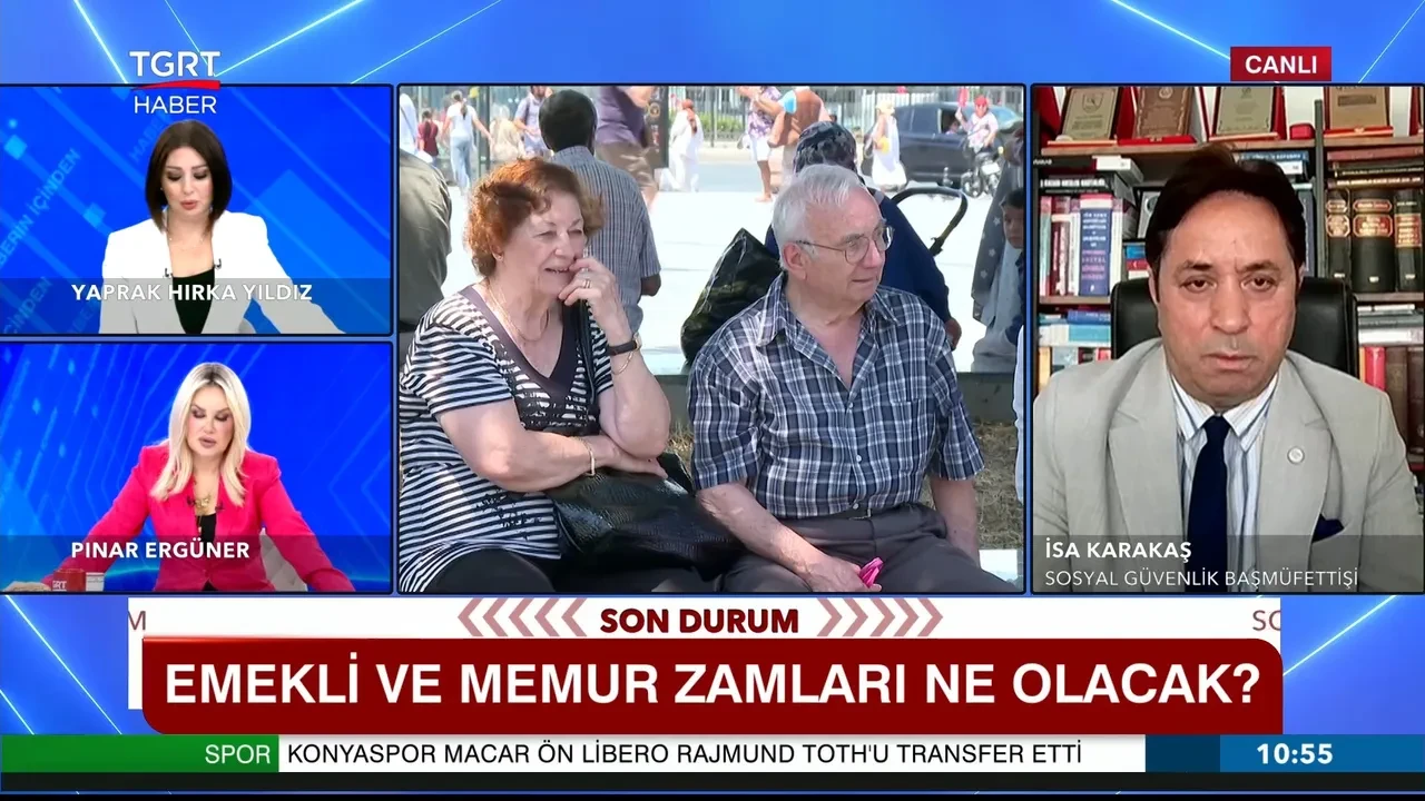 Emekli ve memur zamları ne kadar olacak? İsa Karakaş canlı yayında net rakam verdi