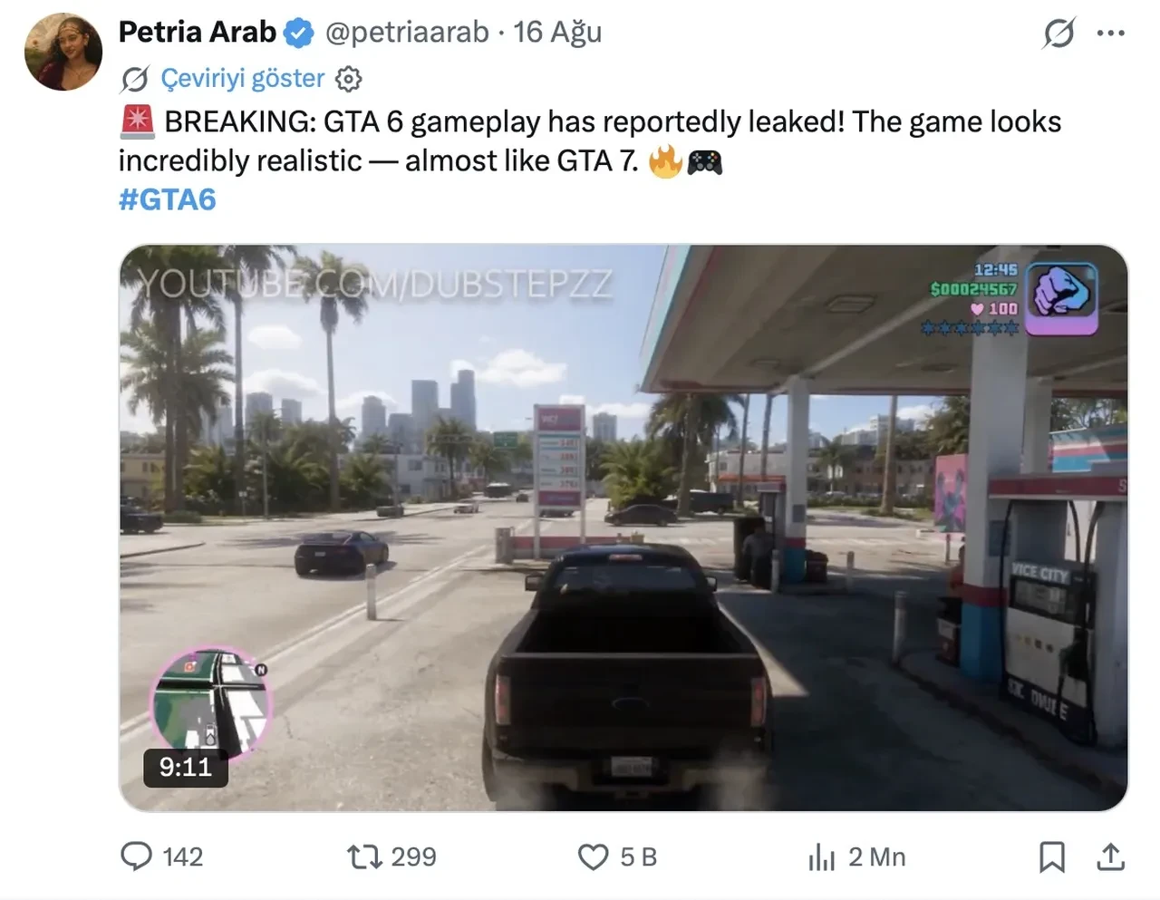 GTA 6 sızıntı görüntüleri Reddit ve X'te yayıldı! GTA VI oynanışı