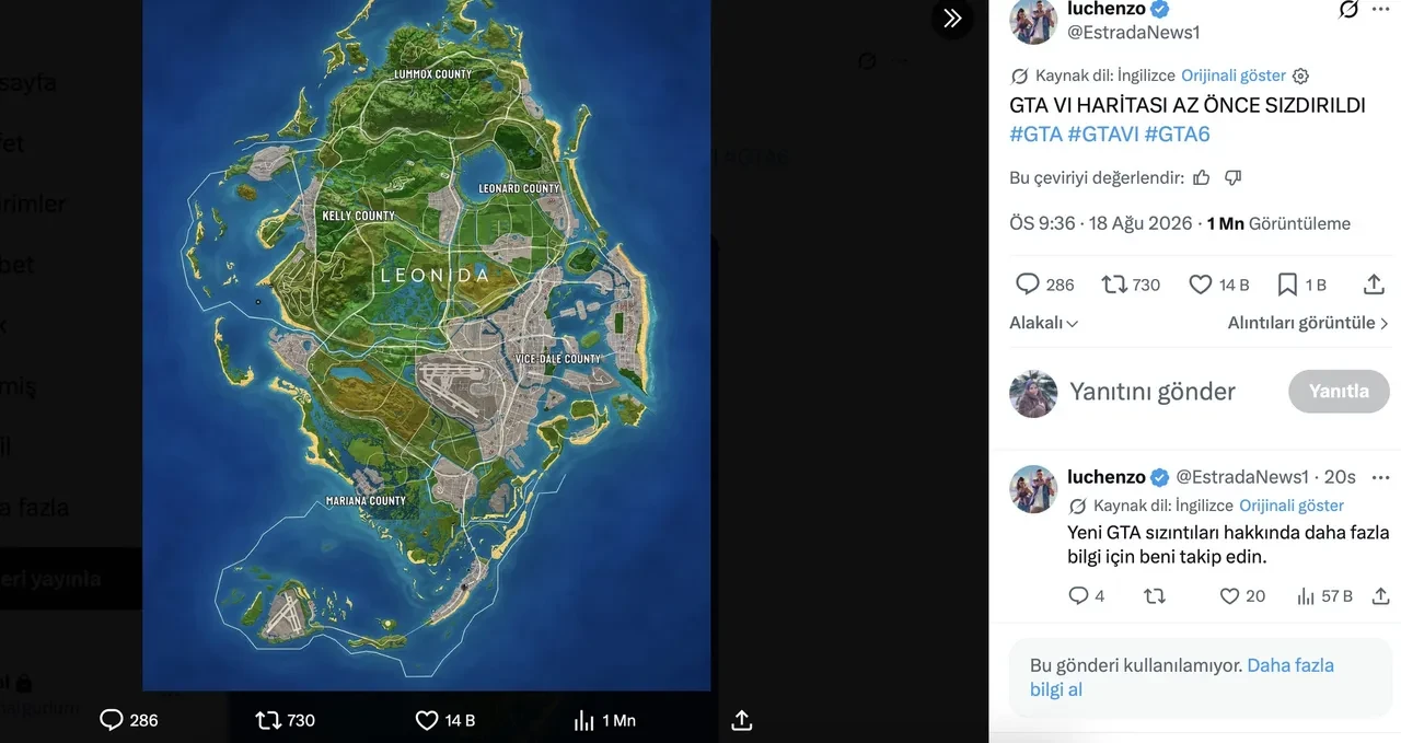 GTA 6 sızıntı görüntüleri Reddit ve X'te yayıldı! GTA VI oynanışı