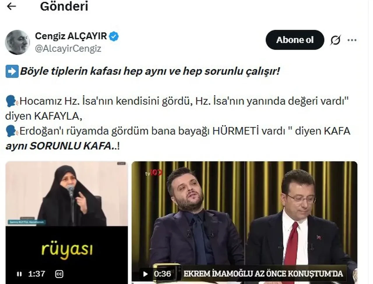 Alparslan Kuytul ve Semra Kuytul'un sosyal medya paylaşımları tepki çekti: Bu kadarına da pes!