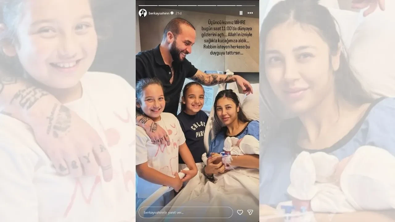 Şarkıcı Berkay Şahin üçüncü kez baba oldu! Kızına Mihre ismini koydu