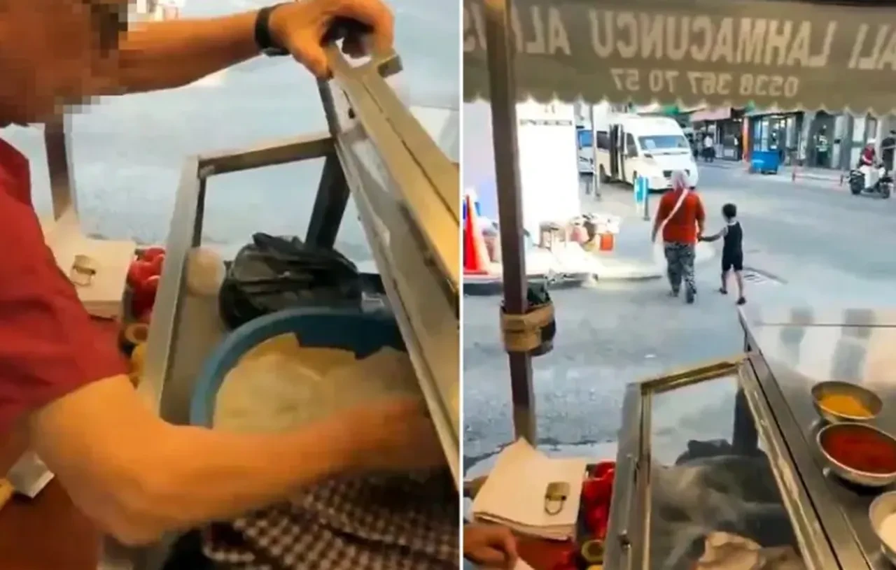 Adana'nın sinirli lahmacuncusu gündem oldu! Tezgahı kaldırıldı, hatasını anlayınca özür diledi