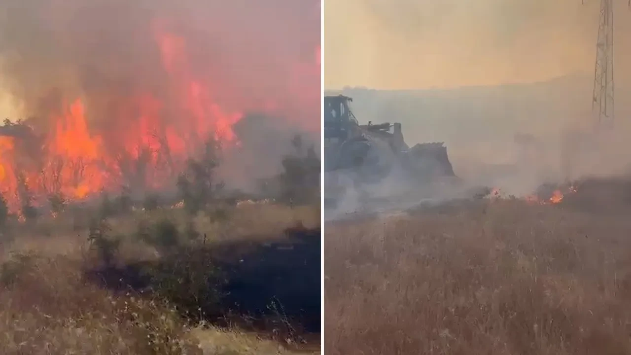 Çanakkale Bayramiç'te yangın çıktı