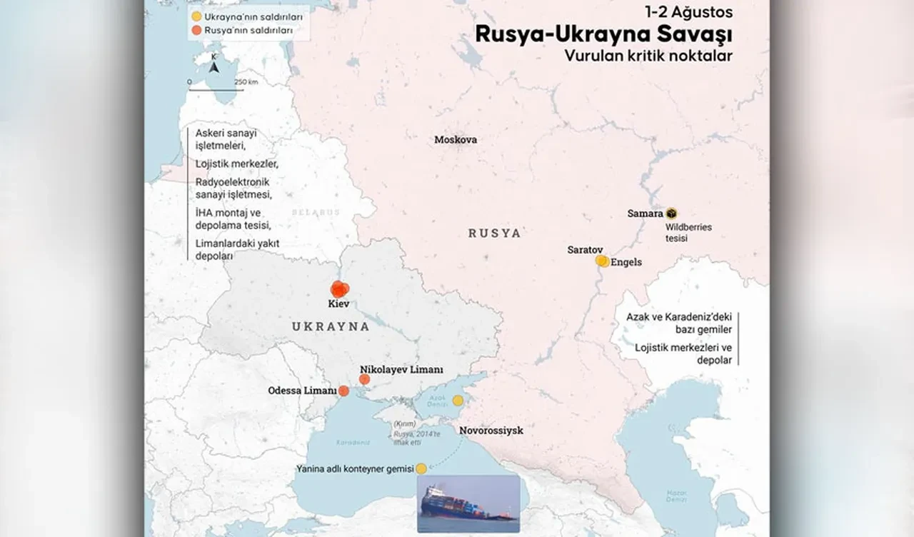 Ukrayna'nın vurduğu Rus konteyner gemisi Karadeniz'de battı