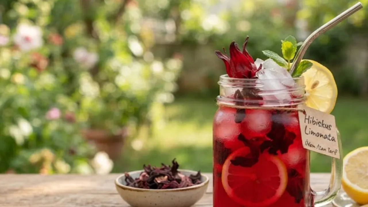 Yaz sıcaklarında ödem söktürücü ev yapımı hibiskus limonata tarifi! Lezzeti de şahane