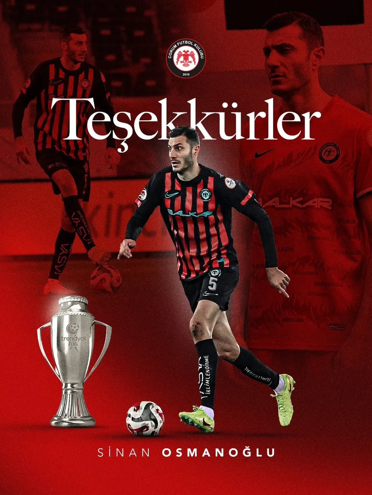 Arca Çorum FK'de peş peşe 2 ayrılık! Burak Çoban ve Sinan Osmanoğlu'na veda edildi