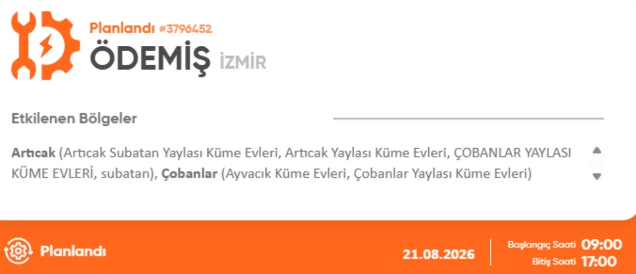 İzmir'de elektrik kesintisi 21 Ağustos! İzmir GDZ elektrik kesintisi ne zaman bitecek?