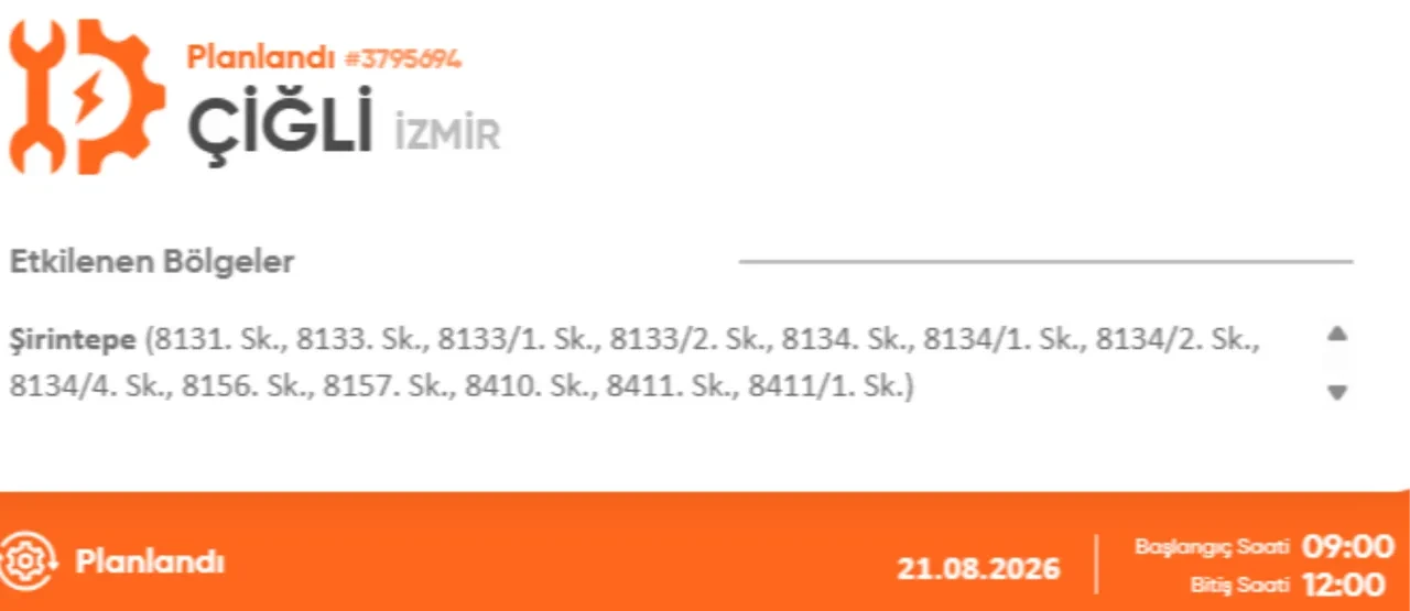 İzmir'de elektrik kesintisi 21 Ağustos! İzmir GDZ elektrik kesintisi ne zaman bitecek?