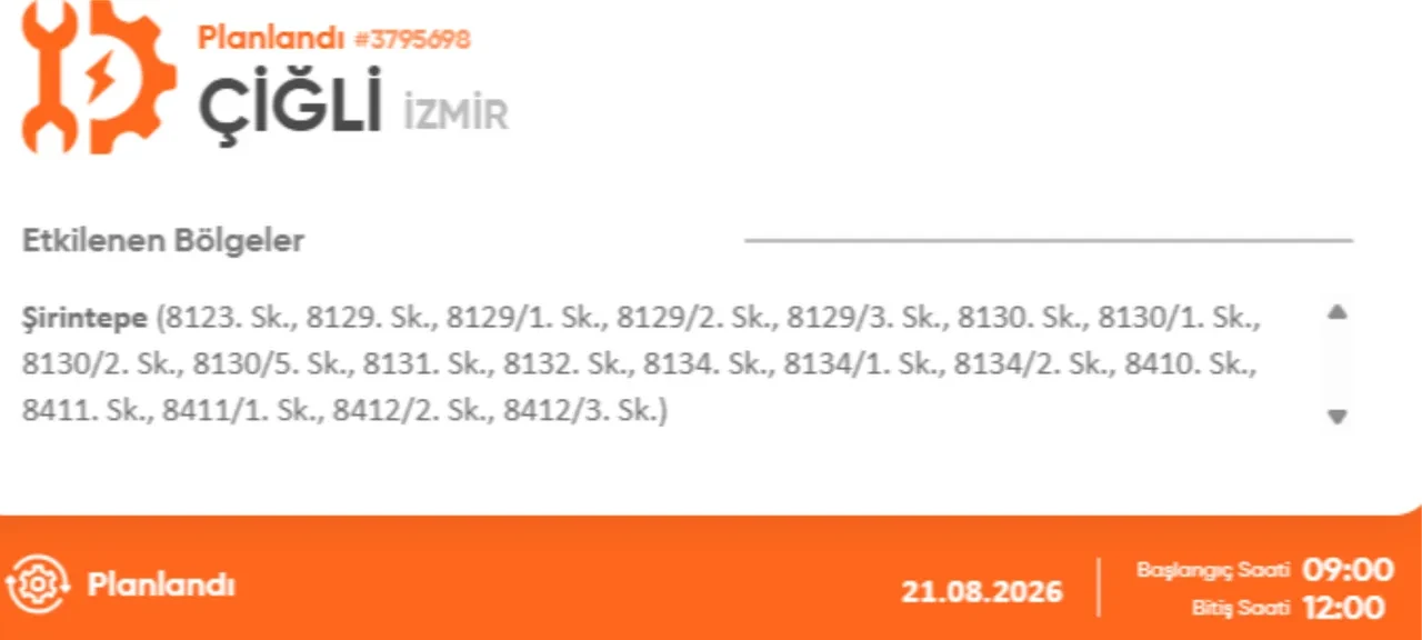 İzmir'de elektrik kesintisi 21 Ağustos! İzmir GDZ elektrik kesintisi ne zaman bitecek?