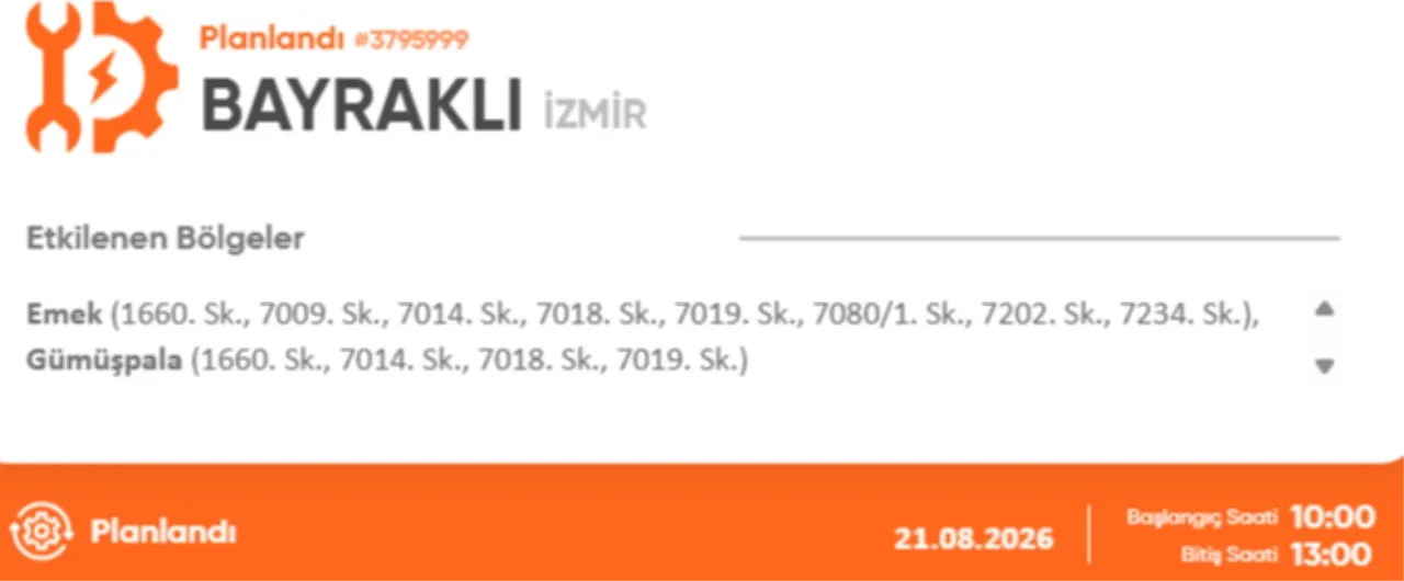 İzmir'de elektrik kesintisi 21 Ağustos! İzmir GDZ elektrik kesintisi ne zaman bitecek?