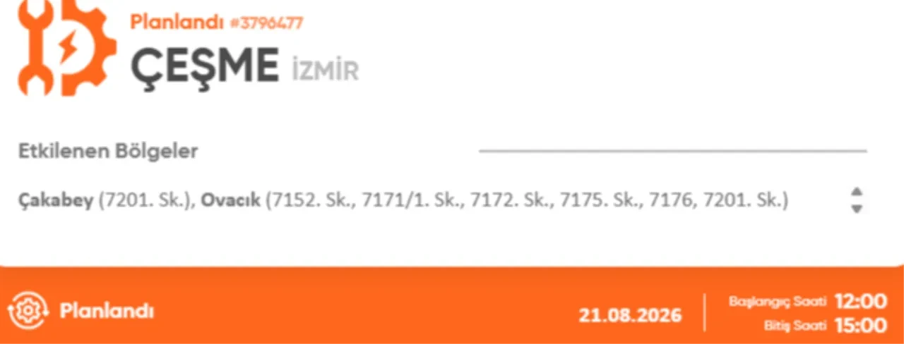 İzmir'de elektrik kesintisi 21 Ağustos! İzmir GDZ elektrik kesintisi ne zaman bitecek?