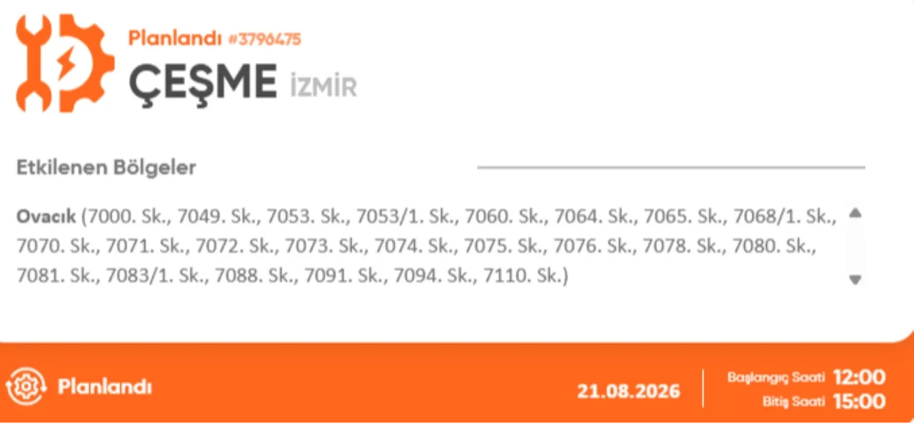 İzmir'de elektrik kesintisi 21 Ağustos! İzmir GDZ elektrik kesintisi ne zaman bitecek?