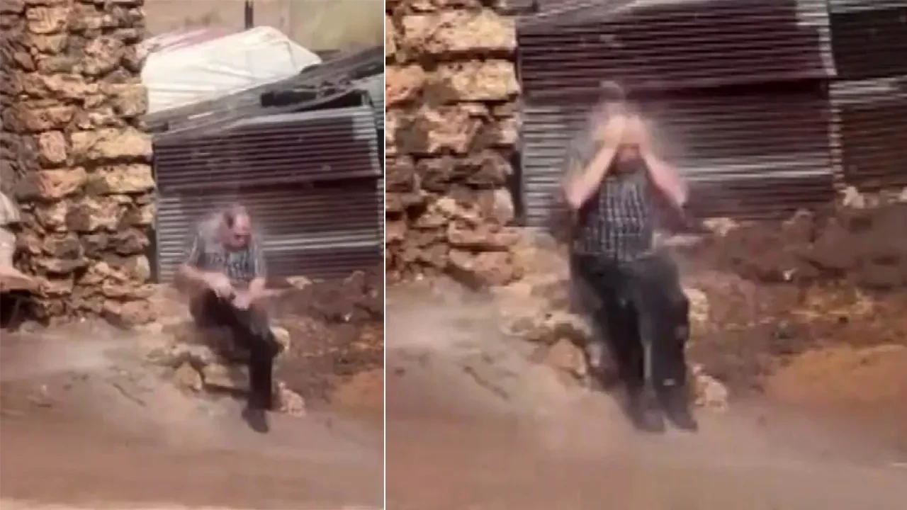 Tarlada sıcaktan kavruldu, kaldırımda yağmur banyosu yaptı: 