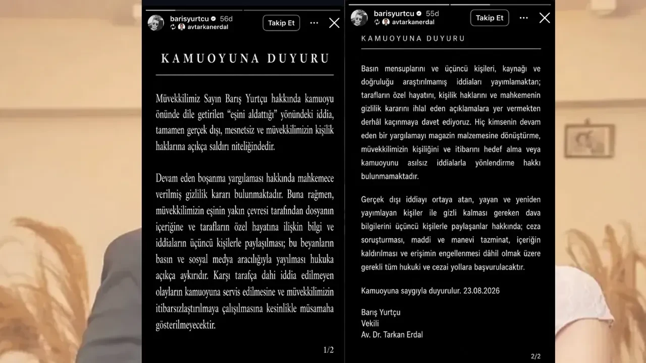 Deniz Baysal ile boşanma aşamasında olan Barış Yurtçu sessizliğini bozdu! İhanet iddialarına cevap verdi
