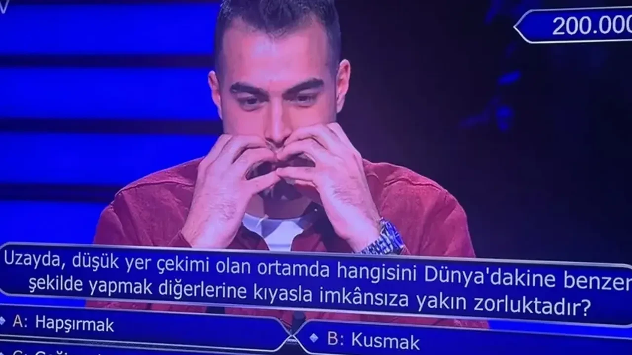 Kim Milyoner Olmak İster’de 200 bin TL’lik soru gündem oldu! 'Uzayda hangisini yapmak zordur?' İşte cevabı 