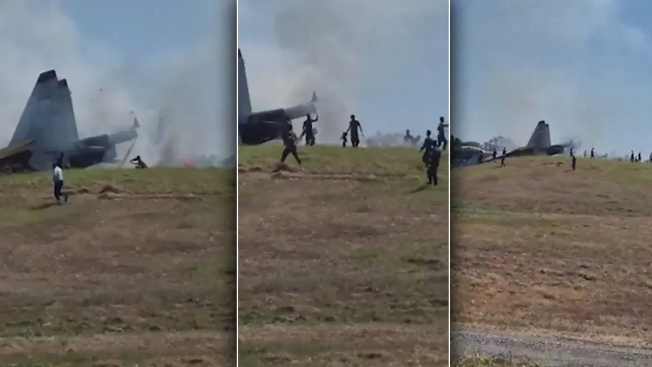 Sukhoi savaş uçağı pistten çıktı! Endonezya'da panik anları