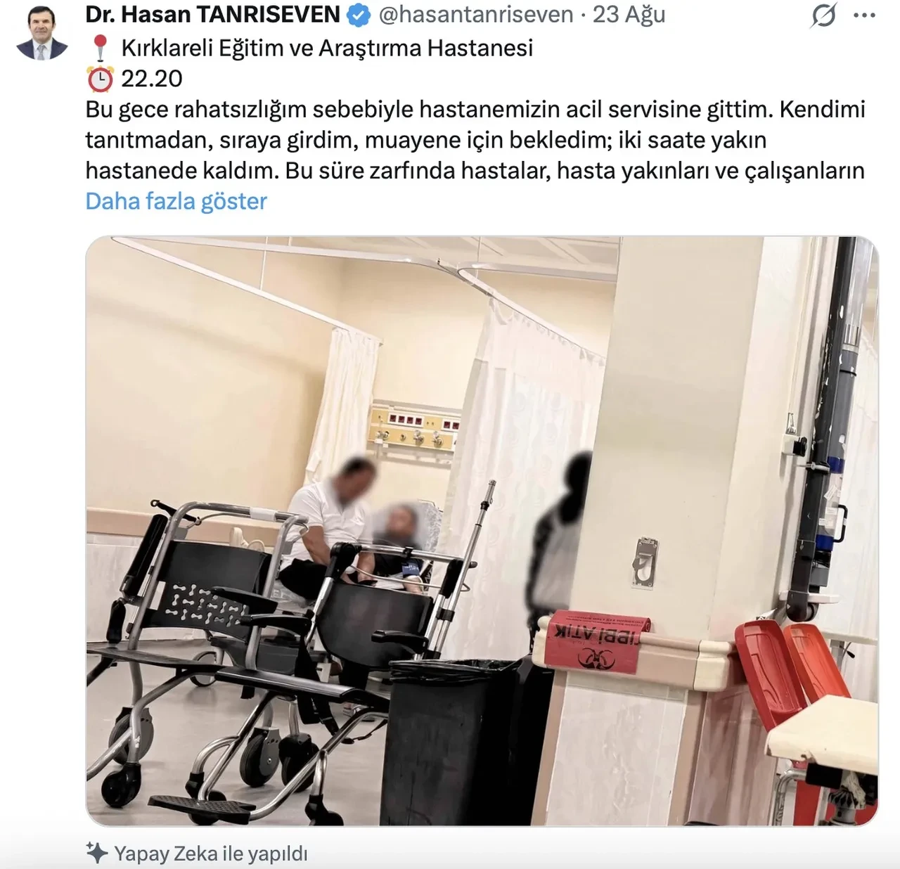Acil servise giden Vali Yardımcısı kimdir? 2 saat bekledi ve tek tek anlattı