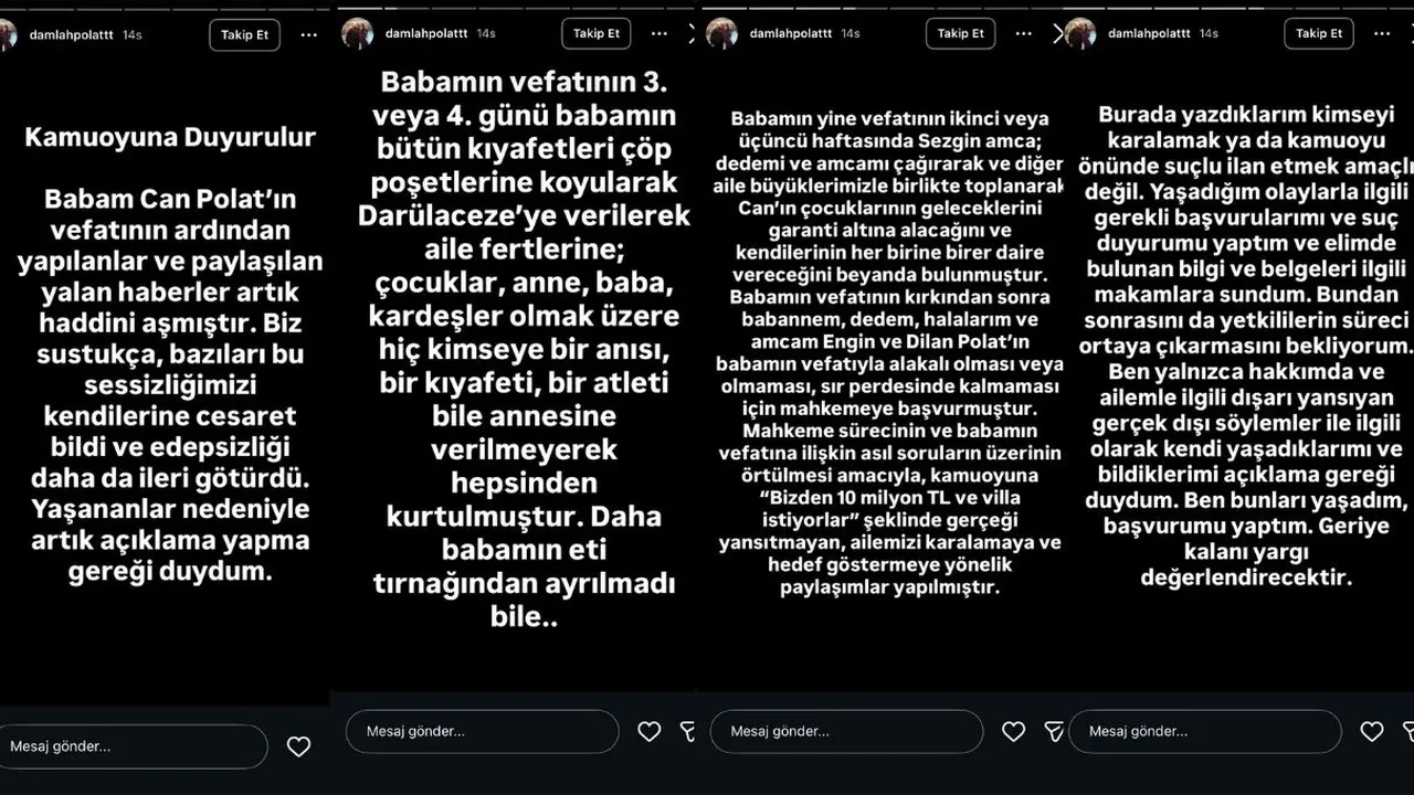 Can Polat’ın kızı Damla Polat annesi hakkında şoke eden paylaşımlar yaptı! "Kıyafetlerim çöp poşetine konuldu"