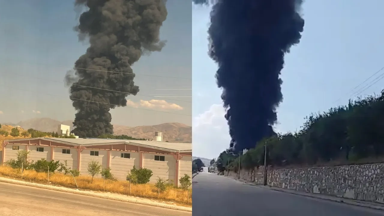 Elazığ’da fabrika yangını! Çok sayıda ekip sevk edildi