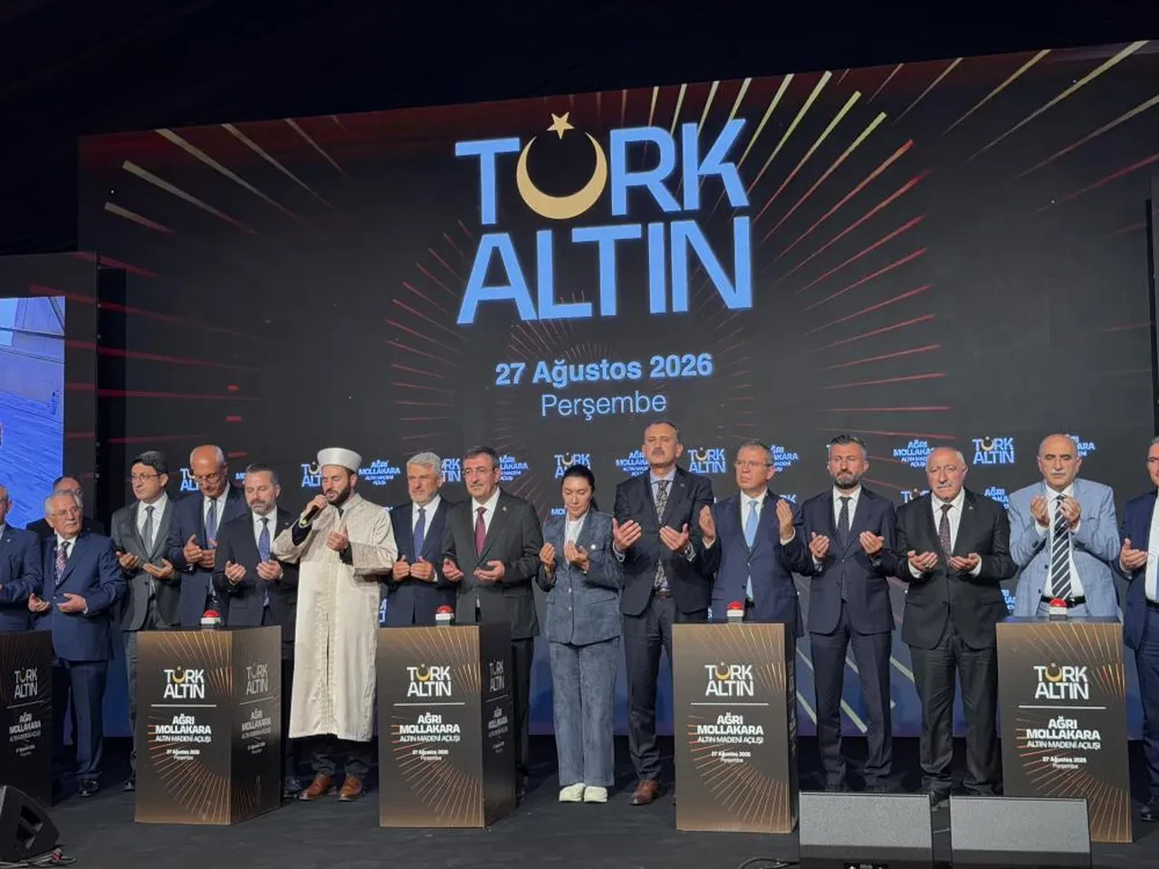 Cevdet Yılmaz Mollakara Madeni'nin açılışında konuştu: 5 yılda 17 ton altın üretilecek