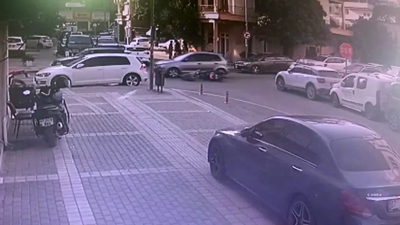 Frene basmasıyla sürüklenmesi bir oldu! Motorlu bisikletiyle devrildi