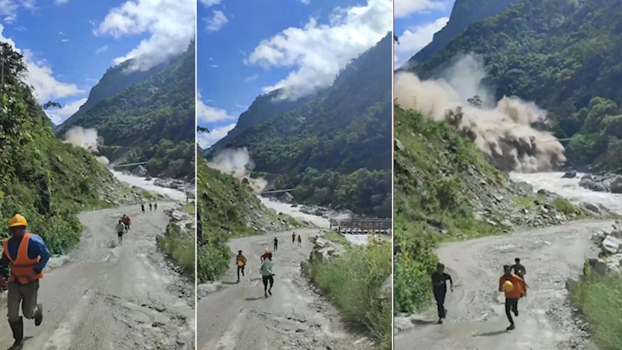 Nepal'de heyelan anı: İşçiler canlarını kurtarmak için böyle kaçtı