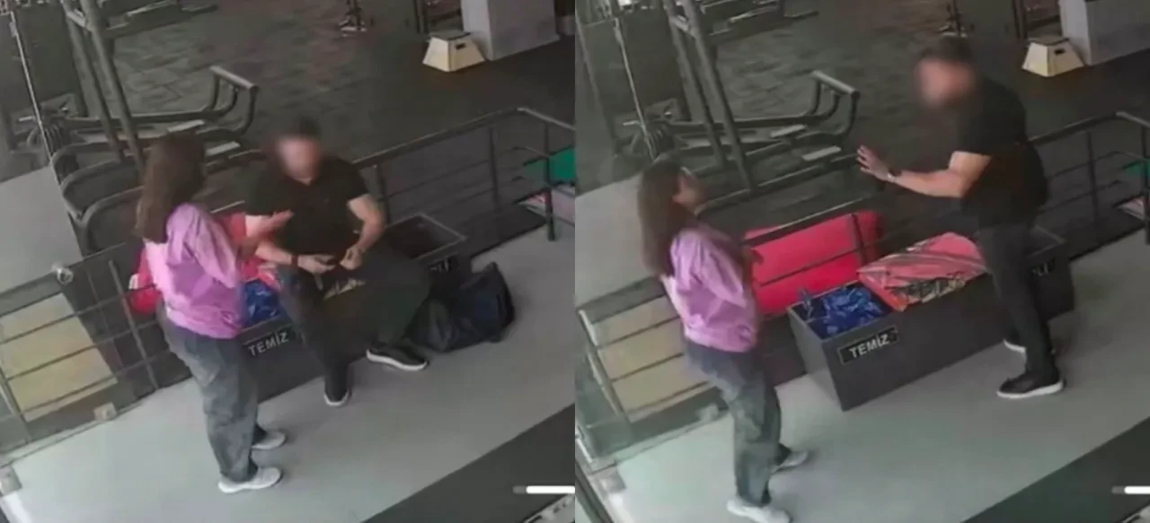 Spor salonunda korkunç darp! Bir adam kadın işletmecinin boynuna saldırdı