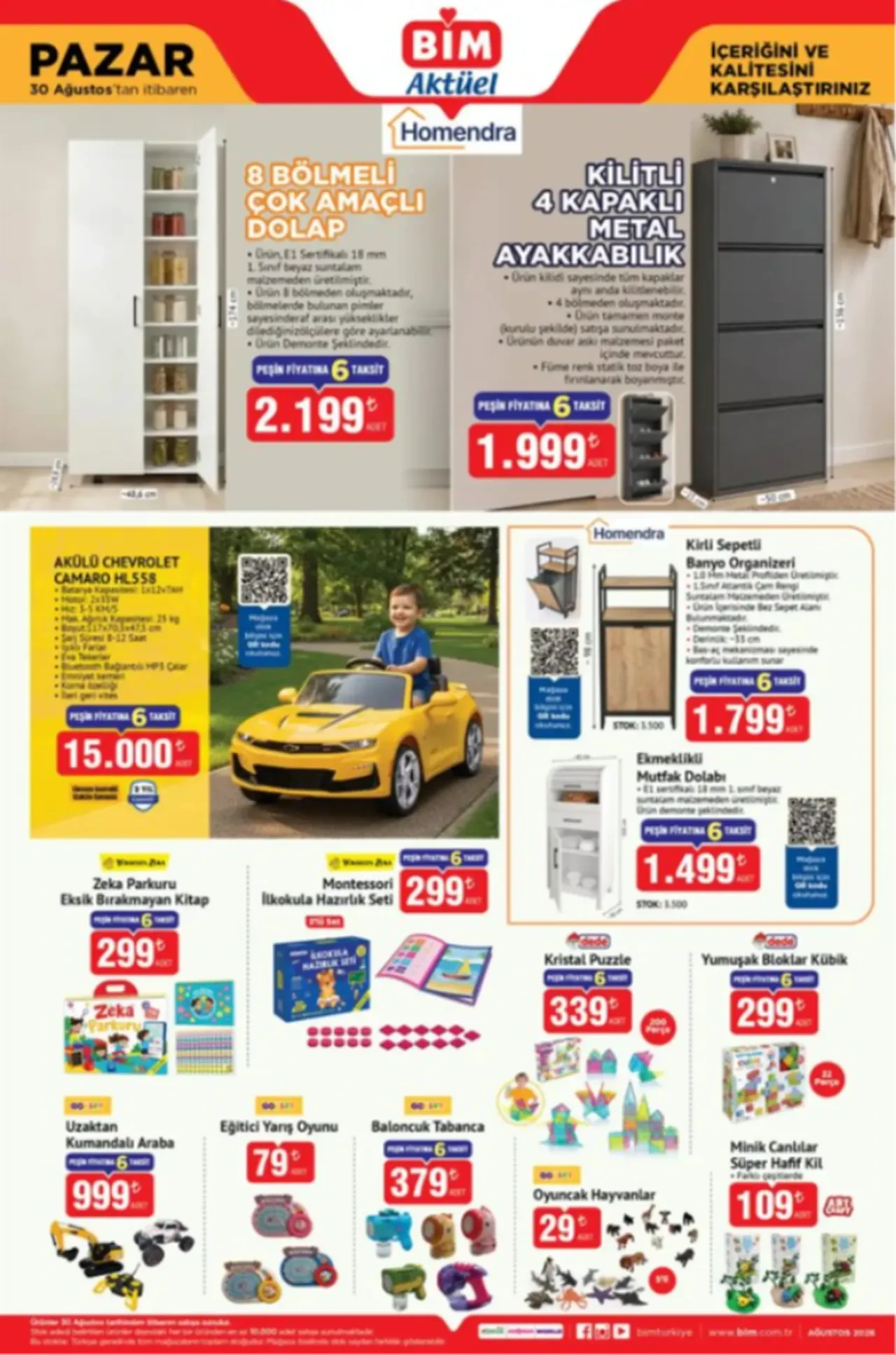 BİM 28 Ağustos - 4 Eylül Aktüel Ürünler Kataloğu 2026! Nevresim seti, çarşaf, çelik tencere, tava ve çamaşır sepeti geliyor
