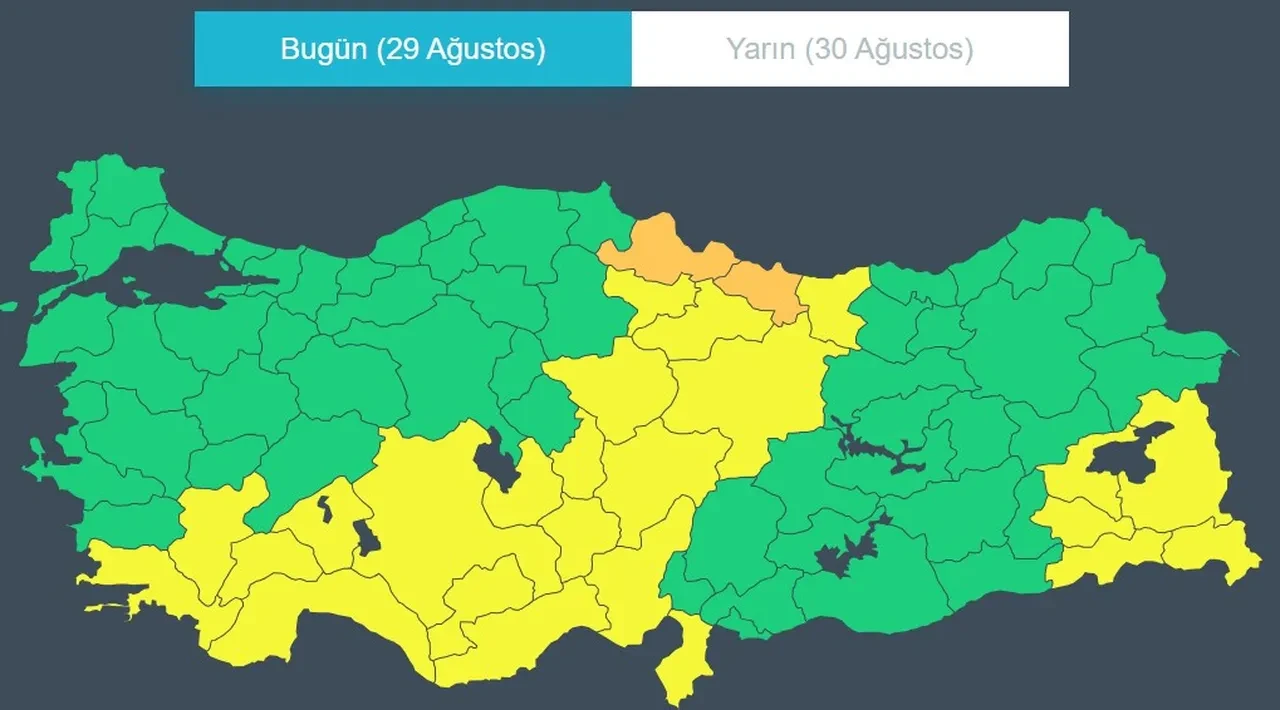 29 Ağustos Cumartesi hava durumu | Meteoroloji 26 için turuncu ve sarı kod alarmı verdi