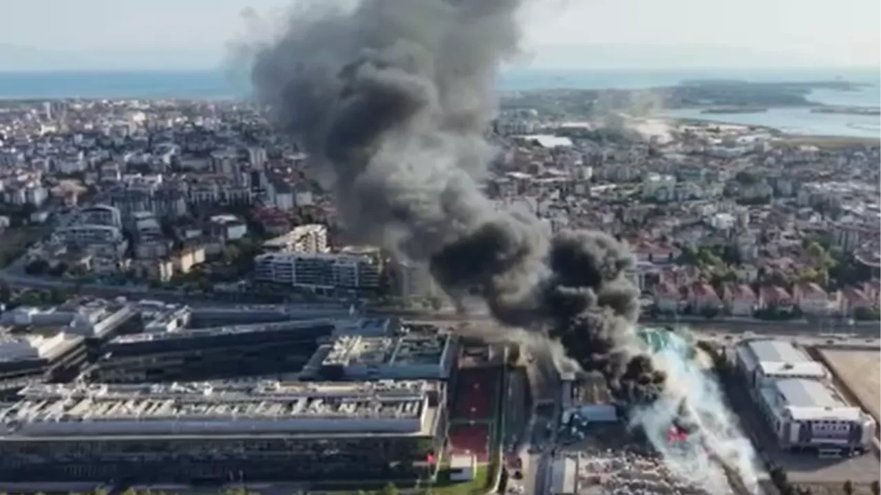 Tuzla'da otluk alanda çıkan yangın tekneler sıçradı: Dumanlar gökyüzünü kapladı