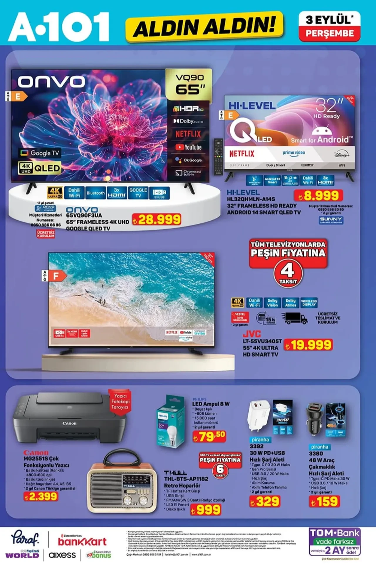 3 Eylül A101 aktüel ürünler kataloğu yayımlandı! Dikiş makinesi, kapsüllü kahve makinesi, katlanabilir elektrikli bisiklet ve retro hoparlör geliyor