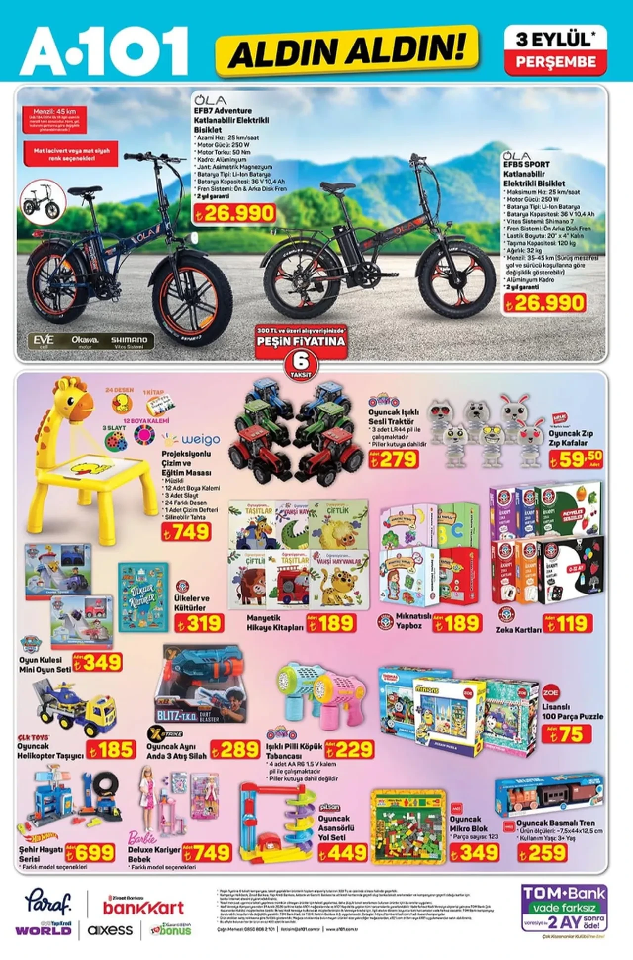 3 Eylül A101 aktüel ürünler kataloğu yayımlandı! Dikiş makinesi, kapsüllü kahve makinesi, katlanabilir elektrikli bisiklet ve retro hoparlör geliyor