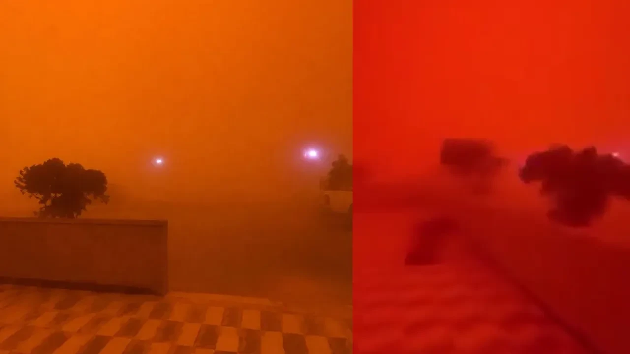 Ülke turuncuya büründü! Toz fırtınası görüş mesafesini sıfıra indirdi