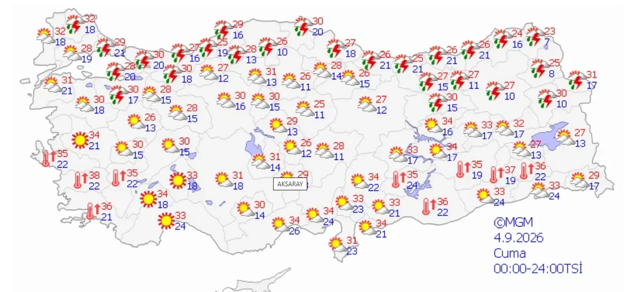 31 Ağustos Pazartesi hava durumu | Yazdan kalma güneş sonbaharın ilk işareti sağanak kendini gösterecek