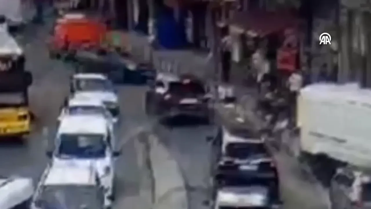 Beykoz’da 5 kişinin yaralandığı kazanın görüntüleri ortaya çıktı! İşte dehşet anları
