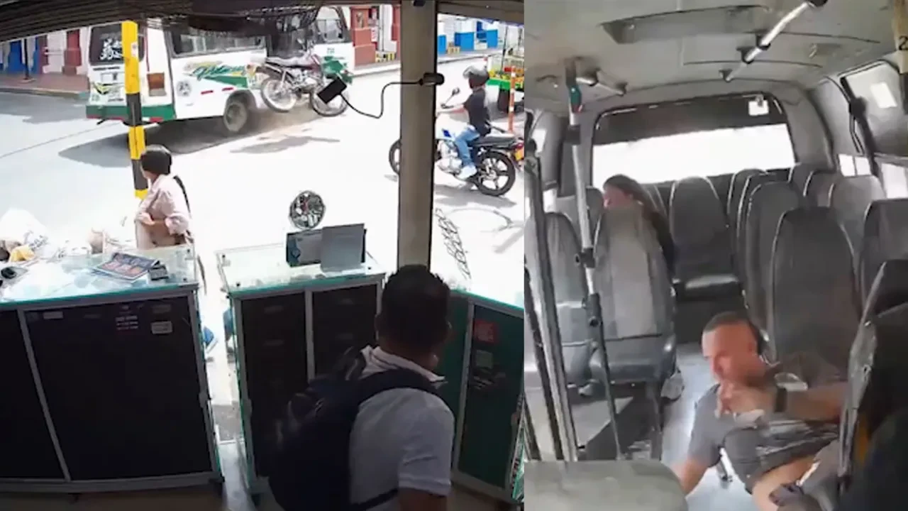 Çarptığı otobüsün içine uçtu, hayatı kurtuldu