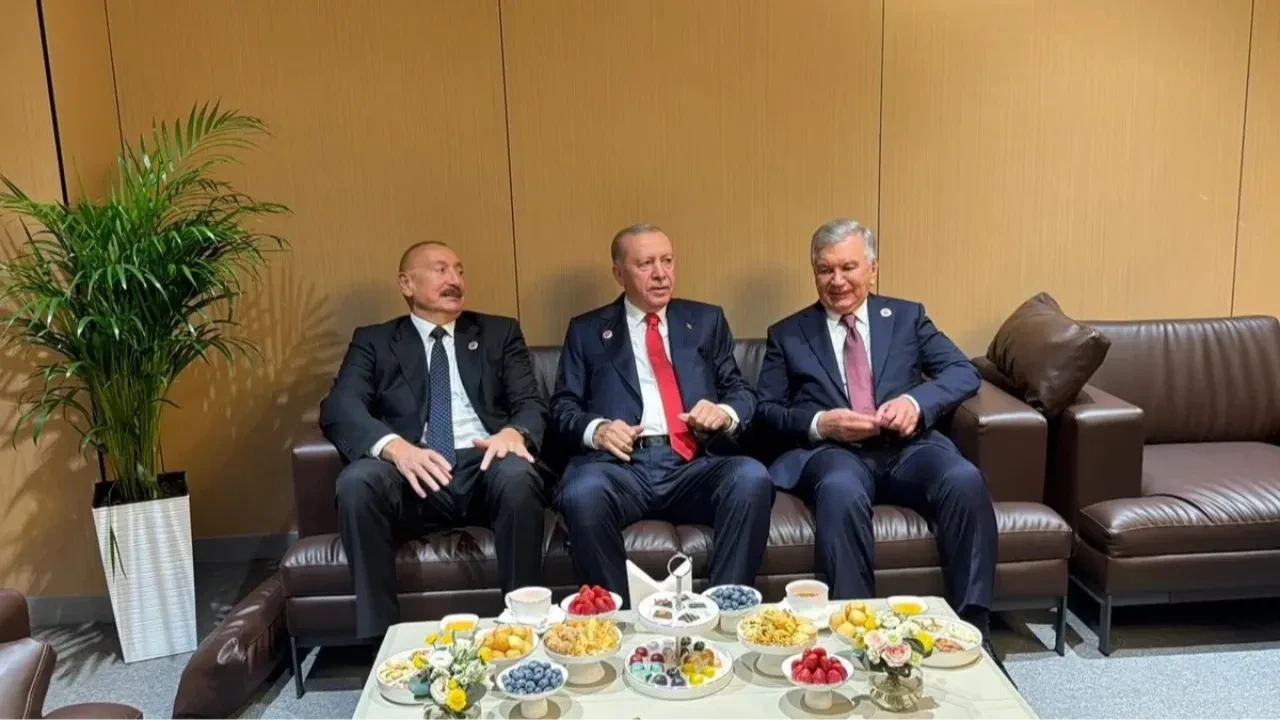 Cumhurbaşkanı Erdoğan, Aliyev ve Mirziyoyev ile bir araya geldi