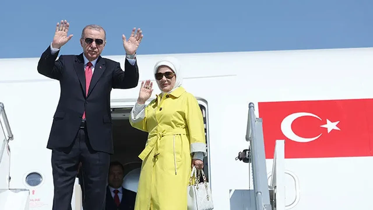 Cumhurbaşkanı Erdoğan, Kırgızistan'a gitti