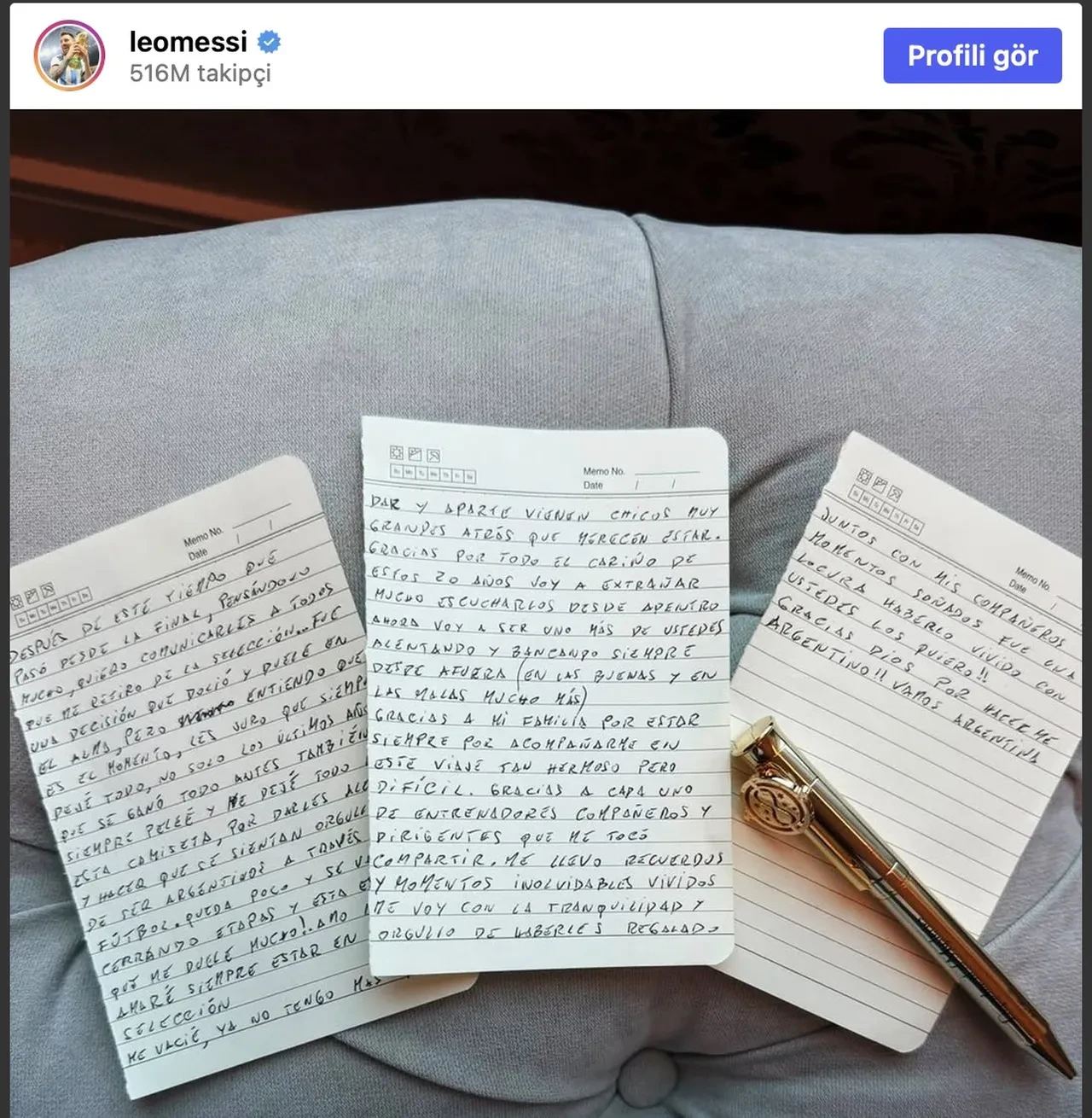 Messi futbolu bıraktı mı? Instagram'dan bu paylaşımı yaptı! Dünya Kupası'nda oynayacak mı?